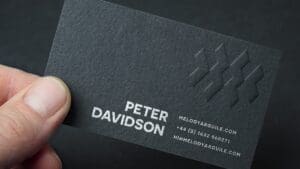 black embossing example