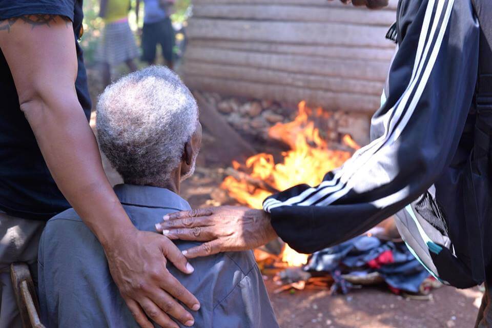 Burning paraphernalia in haiti