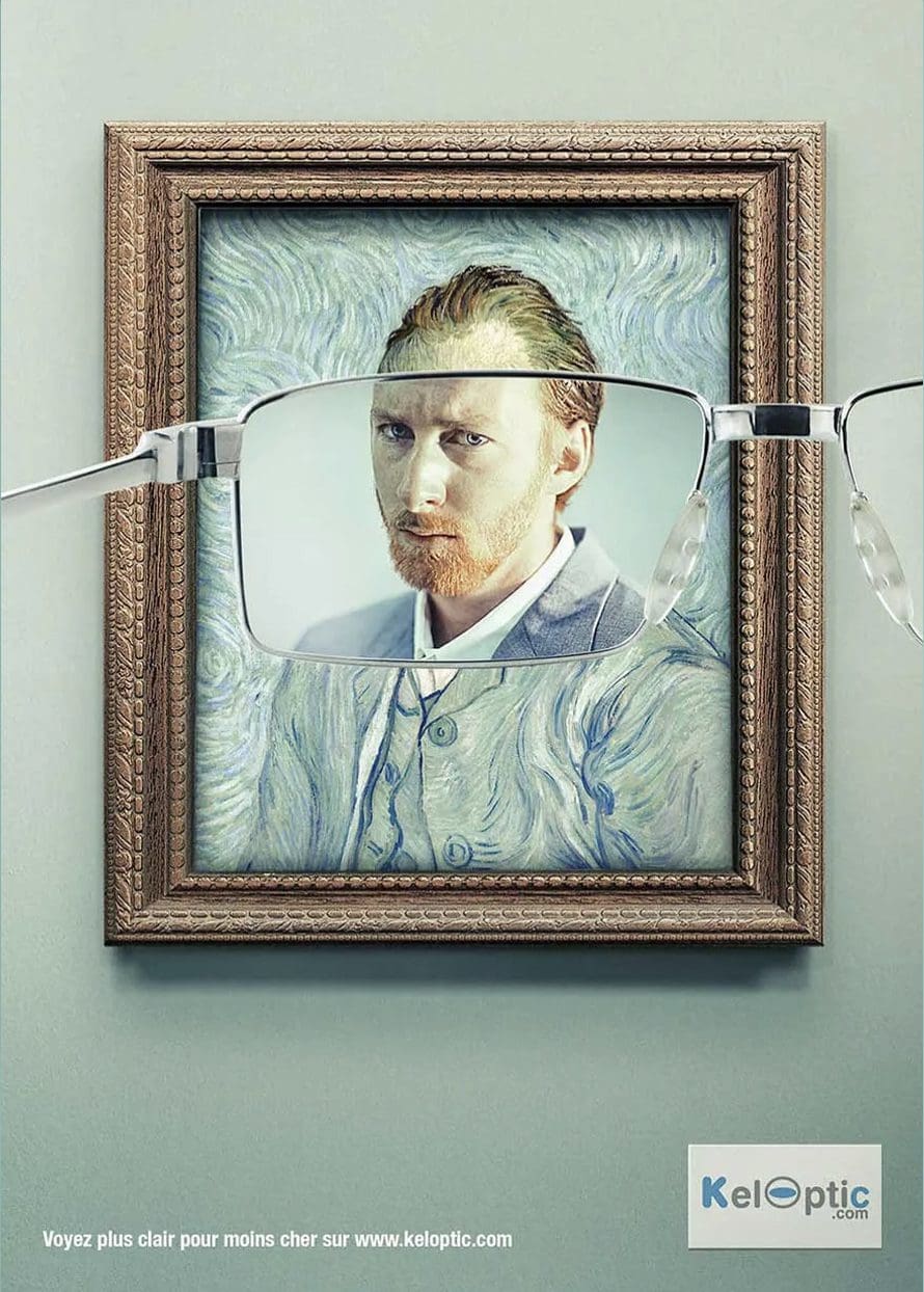 Keloptic Print Ad featuring Van Gogh