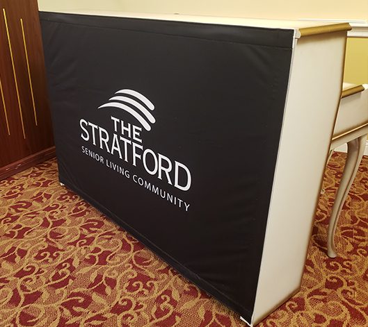 the Stratford Piano cover side view