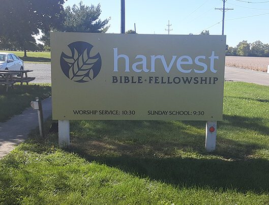 Harvest Bible Fellowship street sign