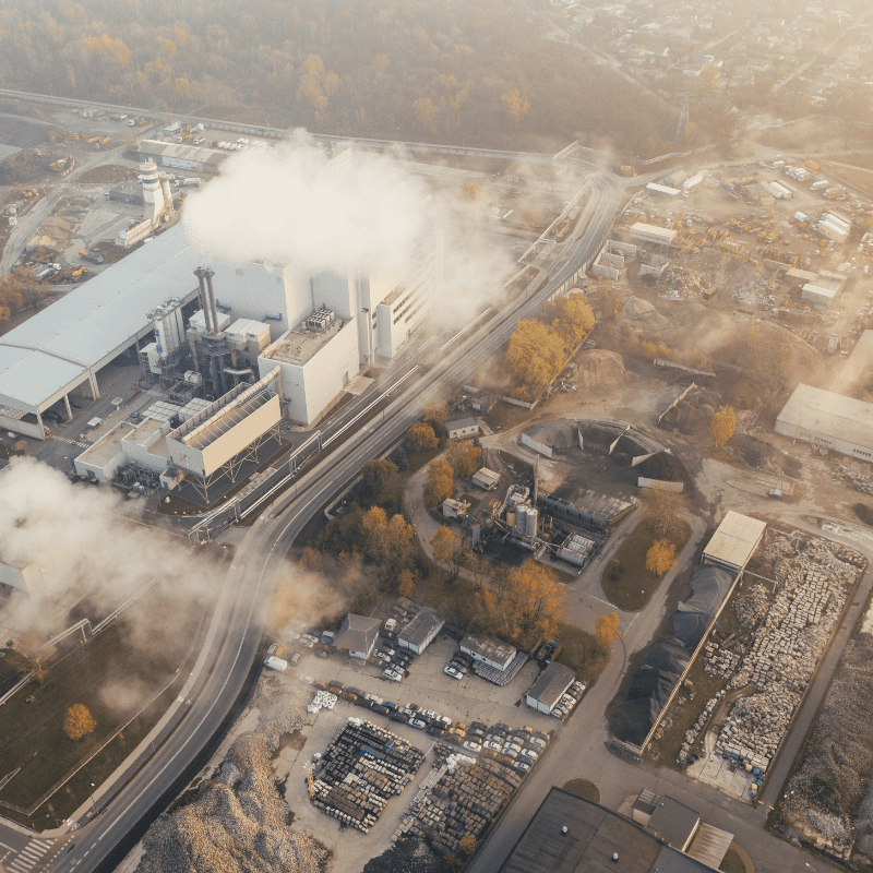 factories producing carbon emissions