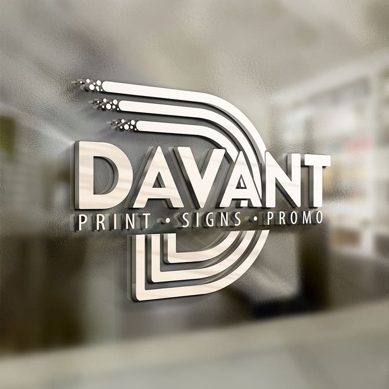 window cling signage by davant