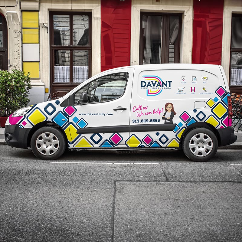 Customized mini van wrap by davant