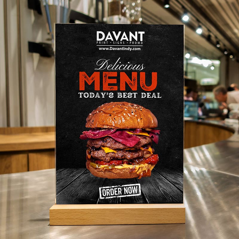 Tabletop mini menu design by davant