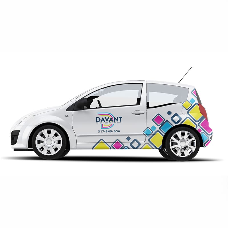 Vehicle wrap on hatchback car by davant