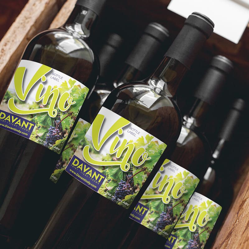 Wine bottle labels for winery by davant