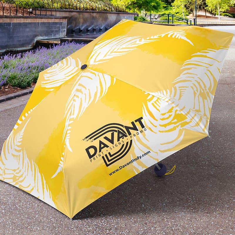 beautiful floral umbrella branded by Davant
