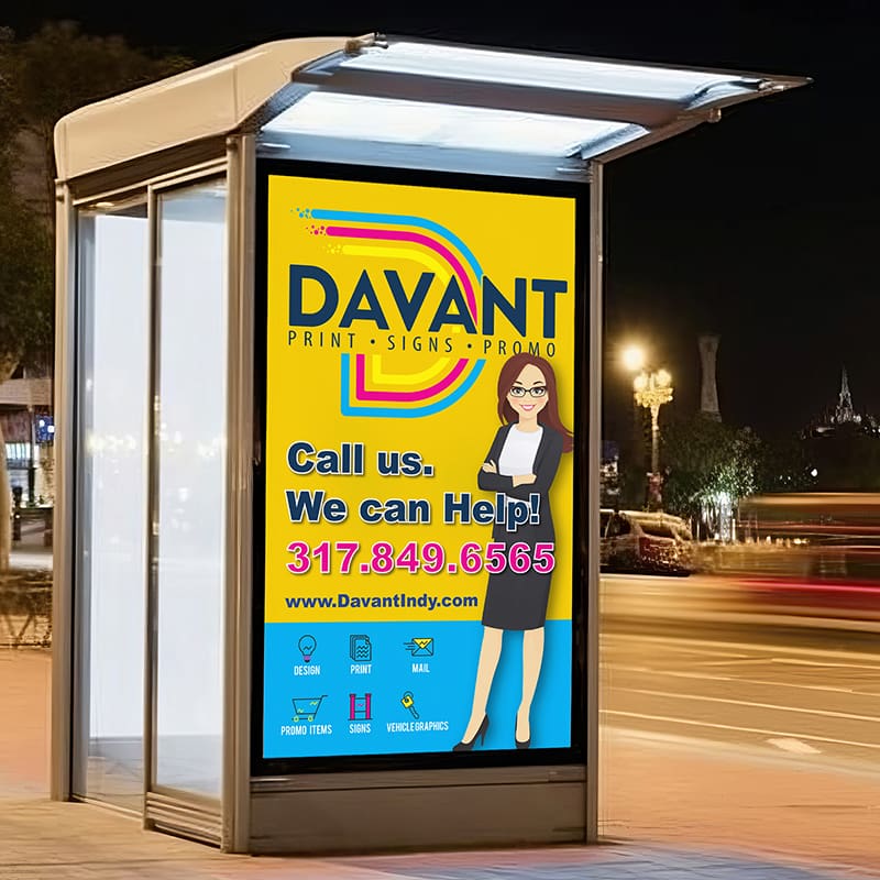 bus stop signage by davant