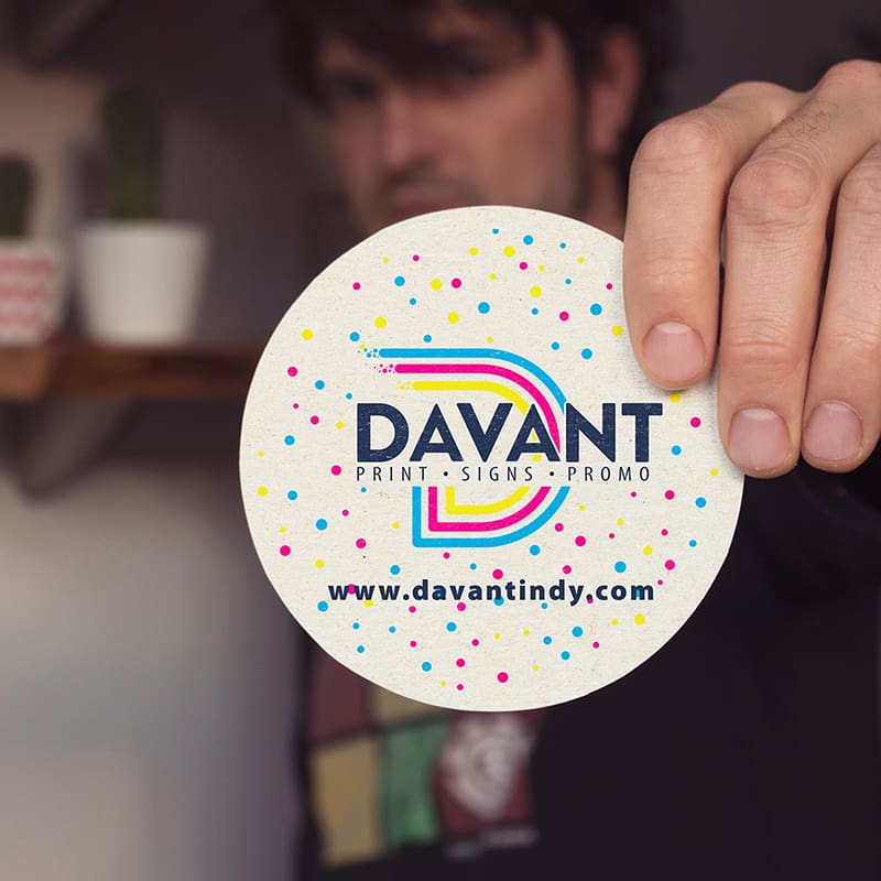customized paper coasters by davant