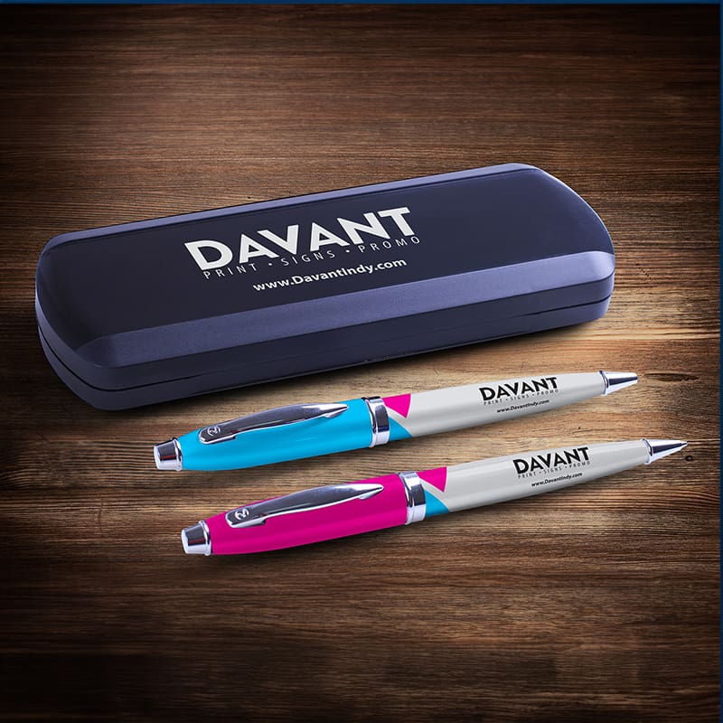 customized pen gift case with 2 pens by davant