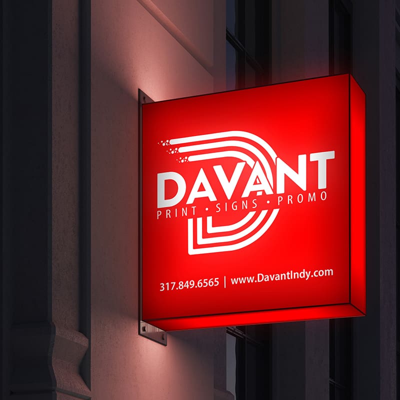 light up outdoor signage by davant