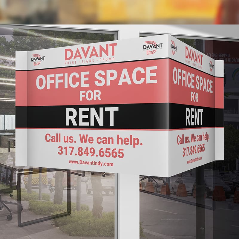 pop out rental signage by Davant