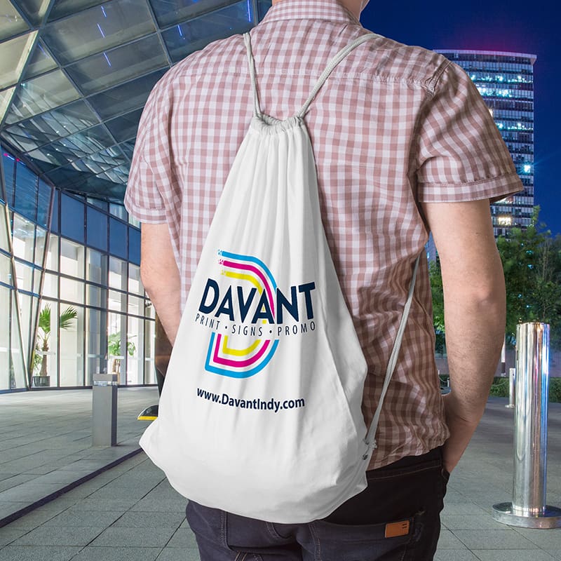 promotional drawstring bag by davannt