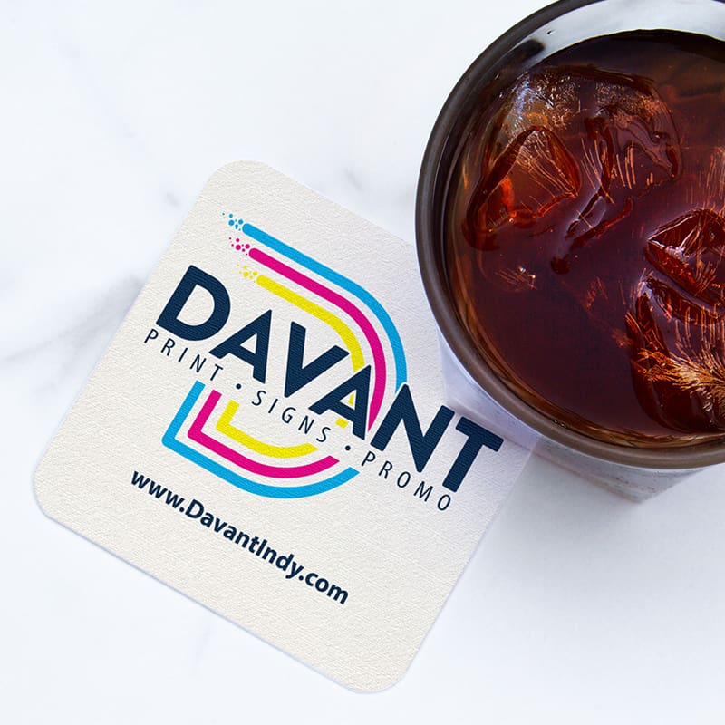 rounded square paper coaster by davant