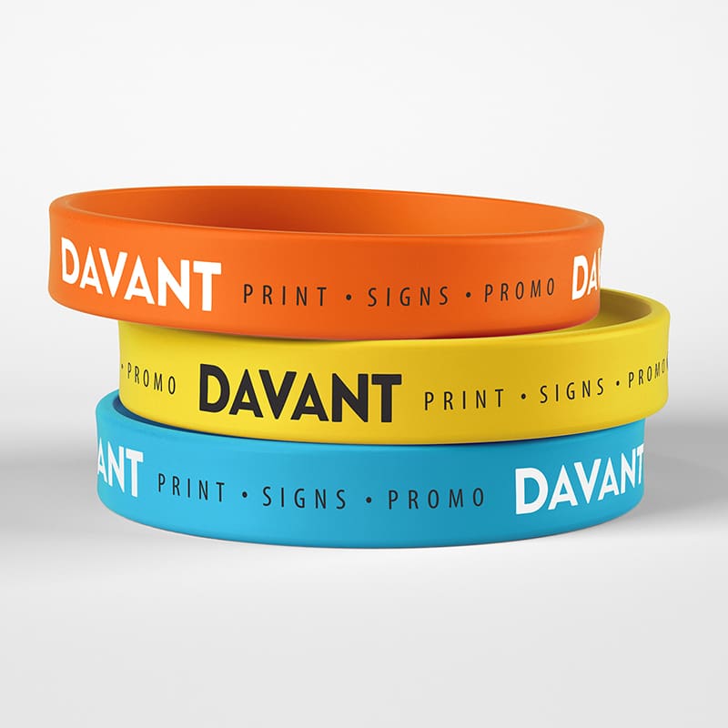 silicon wrist bands by davant