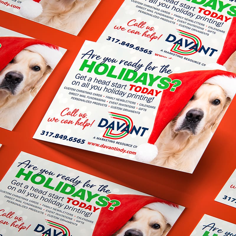 holiday ready step and repeat direct mailer